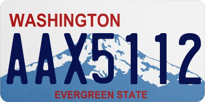 WA license plate AAX5112