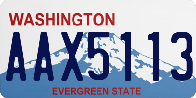 WA license plate AAX5113