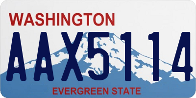WA license plate AAX5114