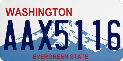 WA license plate AAX5116