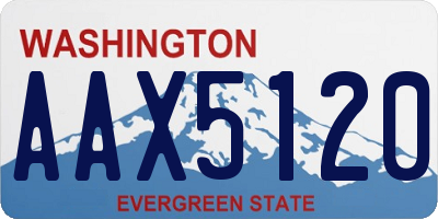 WA license plate AAX5120