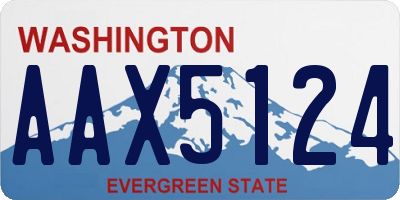 WA license plate AAX5124