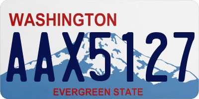 WA license plate AAX5127