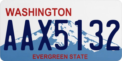 WA license plate AAX5132