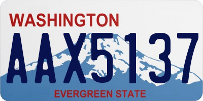 WA license plate AAX5137