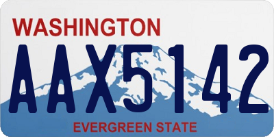 WA license plate AAX5142