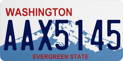 WA license plate AAX5145