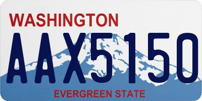 WA license plate AAX5150