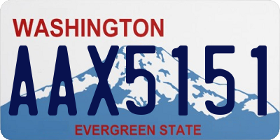 WA license plate AAX5151