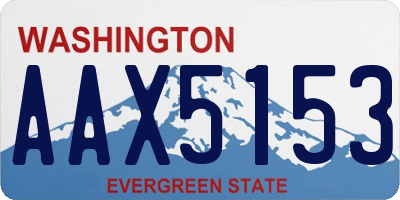 WA license plate AAX5153