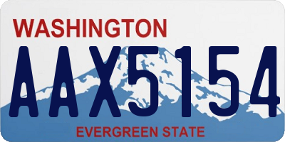 WA license plate AAX5154