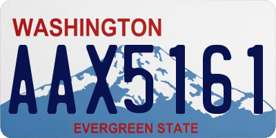 WA license plate AAX5161