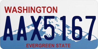 WA license plate AAX5167