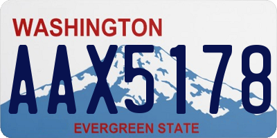 WA license plate AAX5178