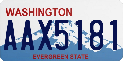 WA license plate AAX5181