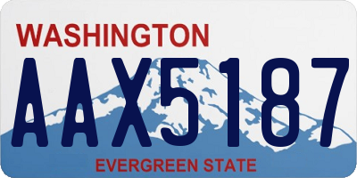 WA license plate AAX5187