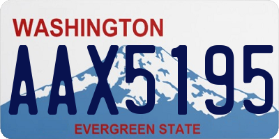WA license plate AAX5195