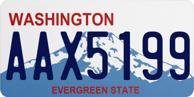 WA license plate AAX5199