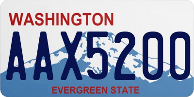 WA license plate AAX5200