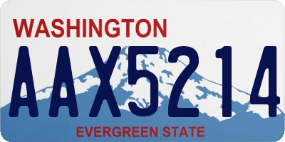 WA license plate AAX5214