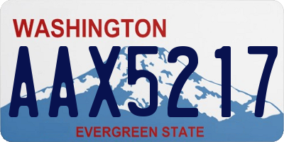 WA license plate AAX5217