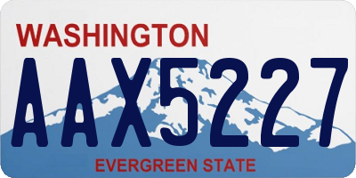 WA license plate AAX5227