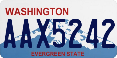 WA license plate AAX5242