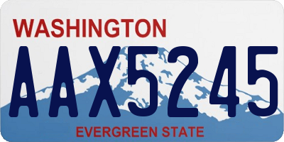 WA license plate AAX5245