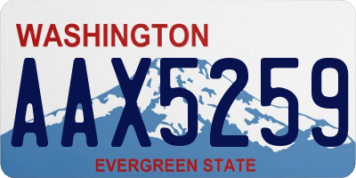 WA license plate AAX5259