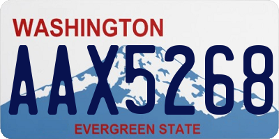 WA license plate AAX5268