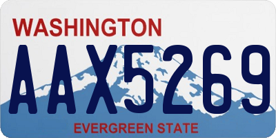 WA license plate AAX5269