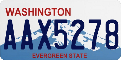 WA license plate AAX5278