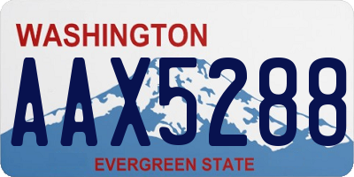 WA license plate AAX5288