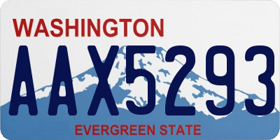 WA license plate AAX5293