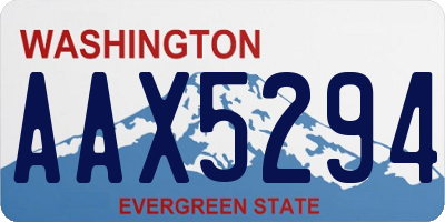 WA license plate AAX5294