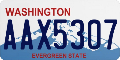 WA license plate AAX5307