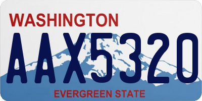 WA license plate AAX5320