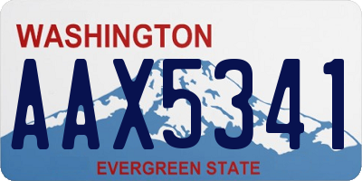 WA license plate AAX5341