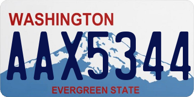 WA license plate AAX5344