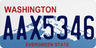 WA license plate AAX5346