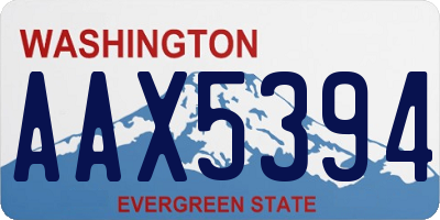 WA license plate AAX5394