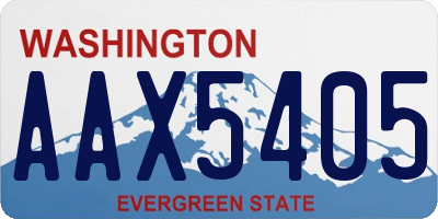 WA license plate AAX5405