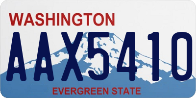 WA license plate AAX5410