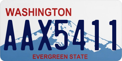 WA license plate AAX5411