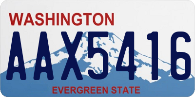 WA license plate AAX5416