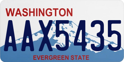 WA license plate AAX5435