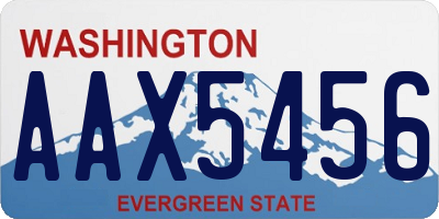 WA license plate AAX5456
