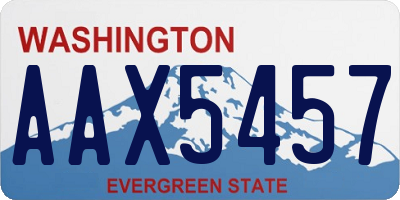 WA license plate AAX5457