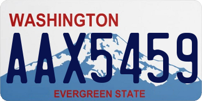 WA license plate AAX5459