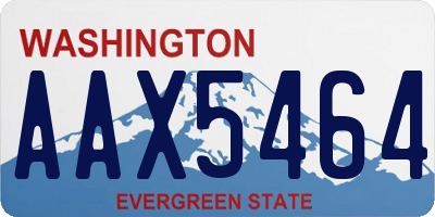 WA license plate AAX5464